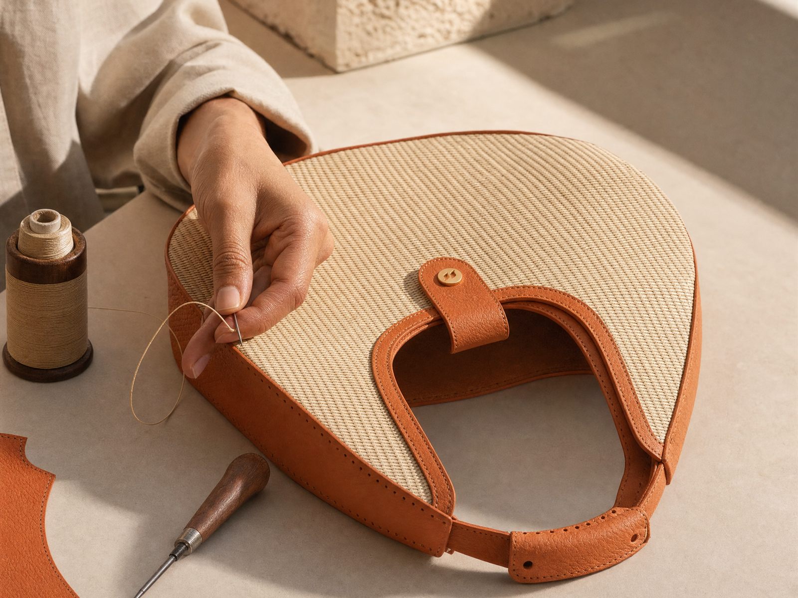Stitched, by one